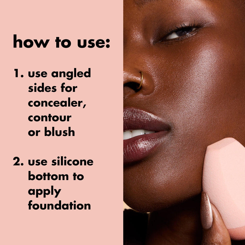 Halo Glow Angled Silicone Face Sponge